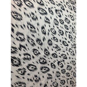 Black & White Ikat Cotton Fabric 1 Yard 42" Wide Sewing Quilting Craft Material
